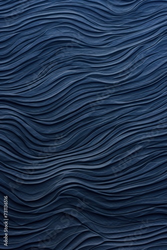 indigo blue wavy lines field landscape