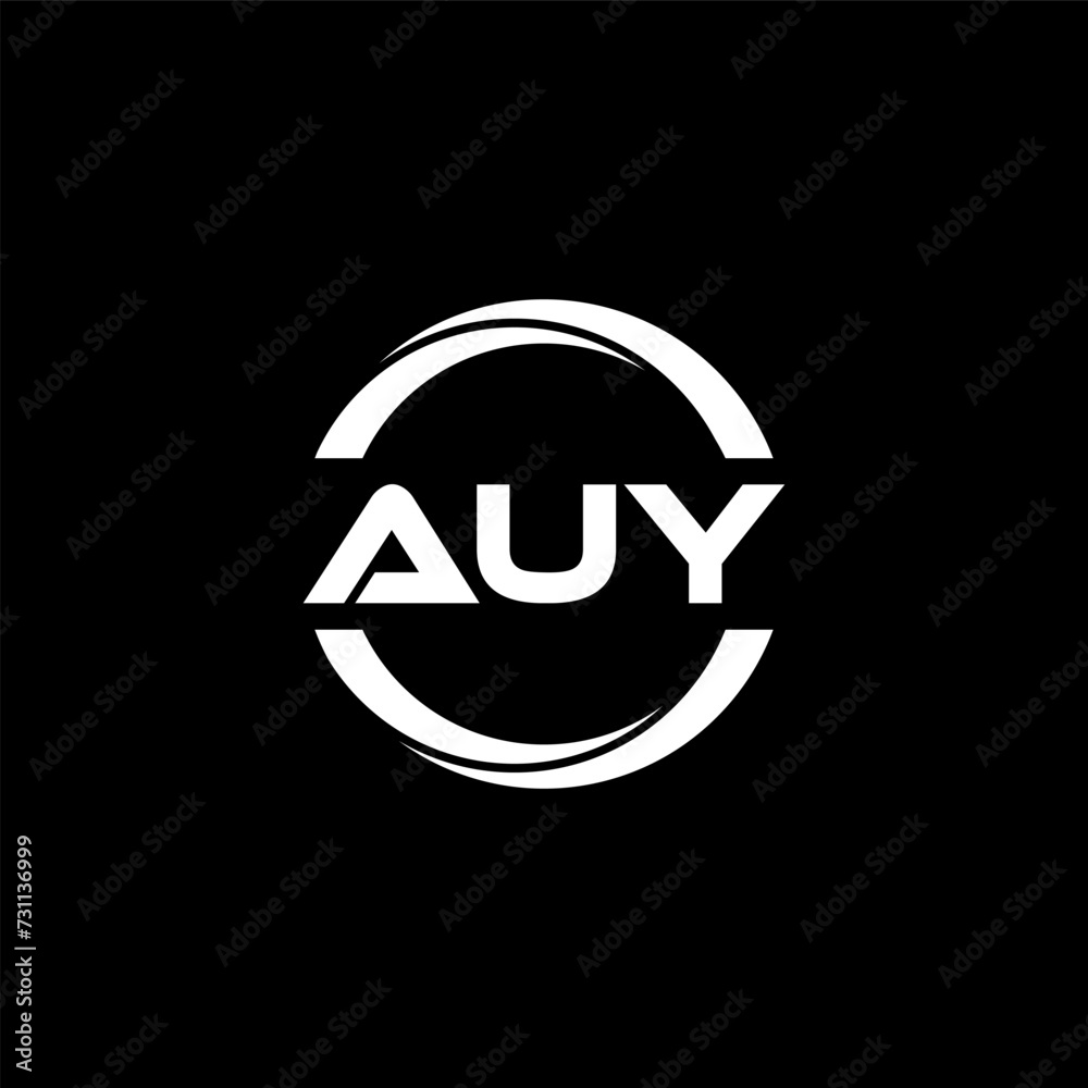 AUY letter logo design with black background in illustrator, cube logo, vector logo, modern alphabet font overlap style. calligraphy designs for logo, Poster, Invitation, etc. AUY letter logo design with black background in illustrator, cube logo, vector logo, modern alphabet font overlap style. calligraphy designs for logo, Poster, Invitation, etc.