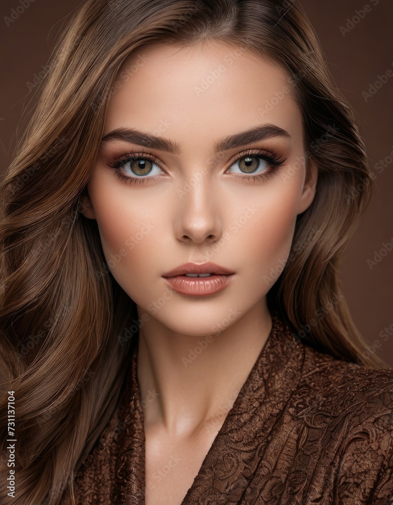 Chocolate Vogue: Beautiful Female Model Redefines High-End Fashion ...