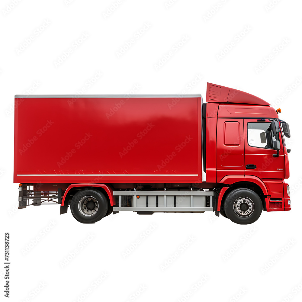 red truck on a transparent background PNG