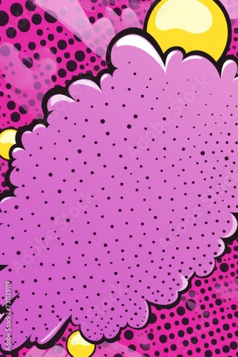 Mauve vintage pop art style speech bubble vector pattern background 