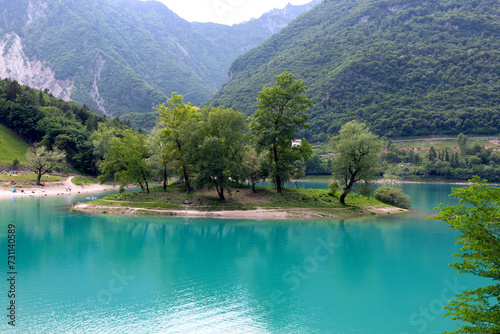 Scorcio del lago di Tenno Trento Italia photo