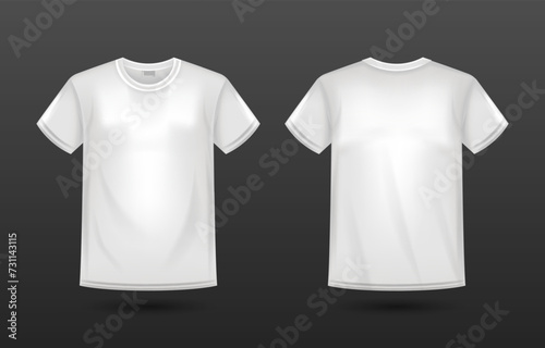 3d Realistic White Tshirt Mockup Template