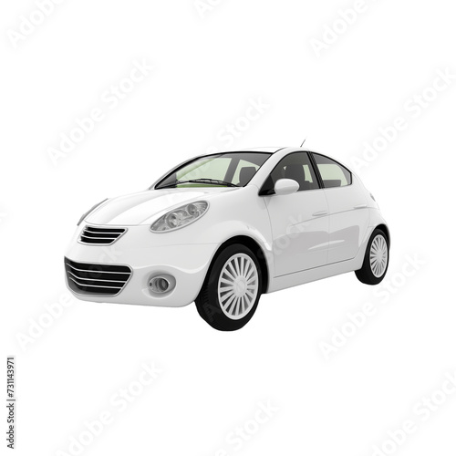 3d rendering - illustration multi color car isolated on transparent background