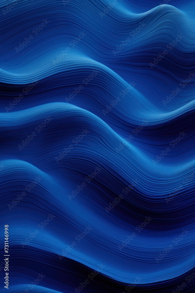 sapphire blue wavy lines field landscape