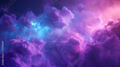 Abstract Cloud Illuminated with Neon Light © Aqeel Siddique