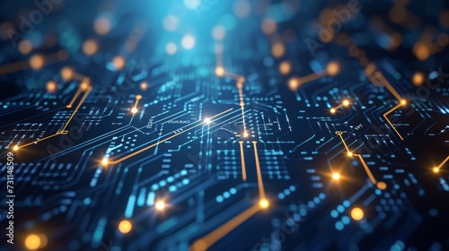 The computer's journey through time in a circuitry-infused timeline