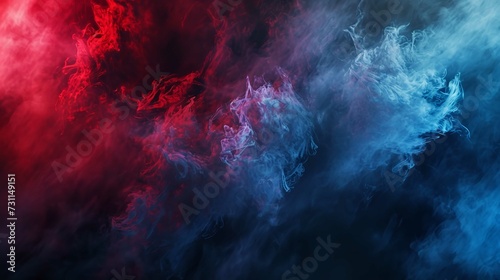 Backlit Black, Blue, Red Smoke Texture Background