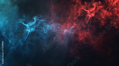 Backlit Black, Blue, Red Smoke Texture Background
