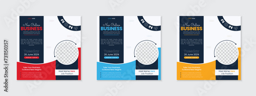 Creative digital marketing agency social media post or square web banner for corporate business ads promotion template bundle, modern live seminar meeting podcast advertisement editable post layout