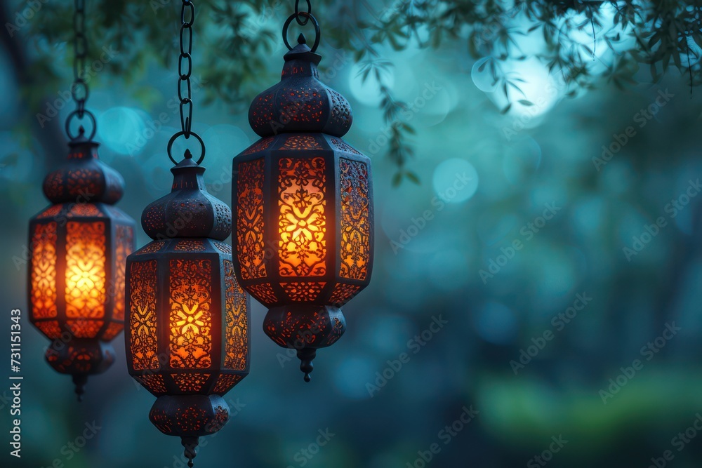 Lantern background with copy space Lantern background with copy space