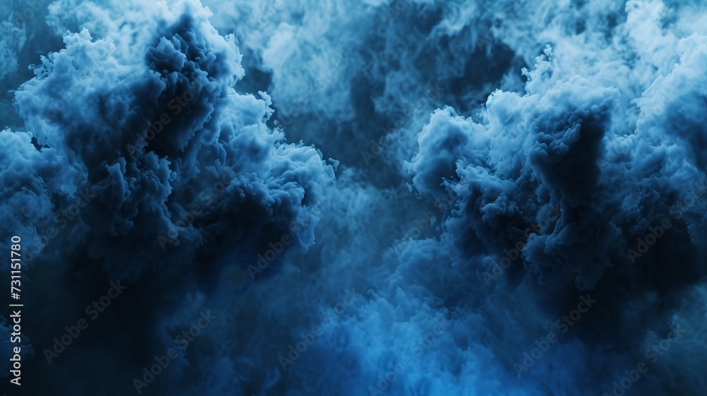 Blue Abstract Cloud of Smoke Pattern 8K Realistic