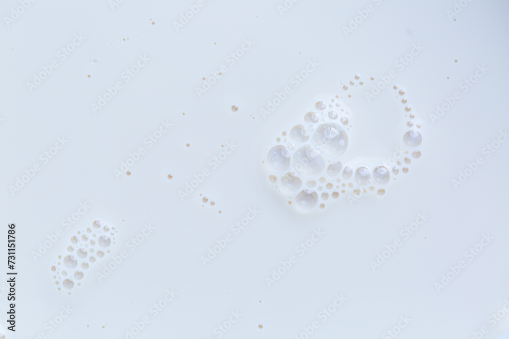 Close-up of milk surface,White milk foam or soybean foam background in close-up top view. Close-up of milk surface,White milk foam or soybean foam background in close-up top view.