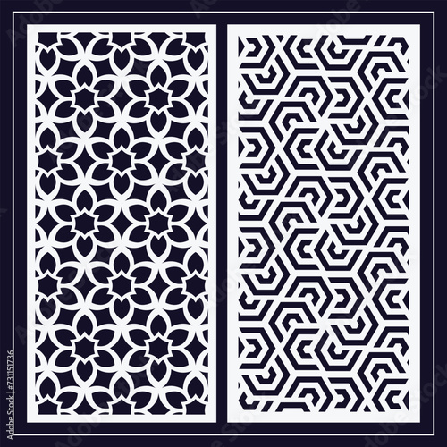 Jali design for graphic and plywood, partition, foam, acrylic and CNC machine cutting.