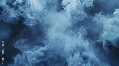 Blue Abstract Cloud of Smoke Pattern 8K Realistic