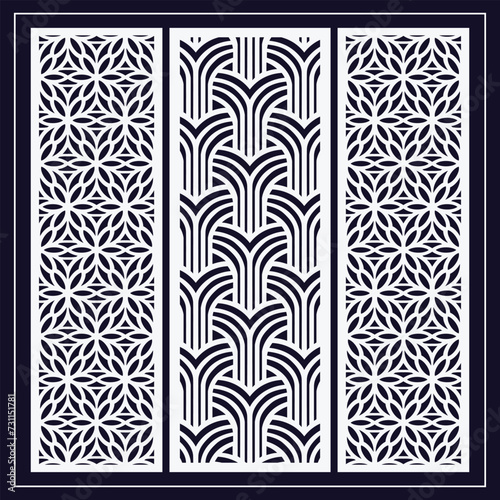 Jali design for graphic and plywood, partition, foam, acrylic and CNC machine cutting.