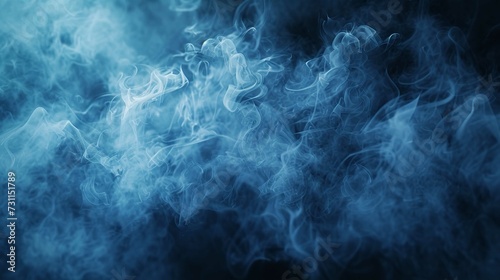 Blue Abstract Cloud of Smoke Pattern 8K Realistic