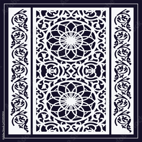 Jali design for graphic and plywood, partition, foam, acrylic and CNC machine cutting.