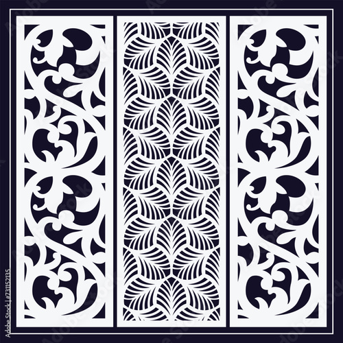 Jali design for graphic and plywood, partition, foam, acrylic and CNC machine cutting.