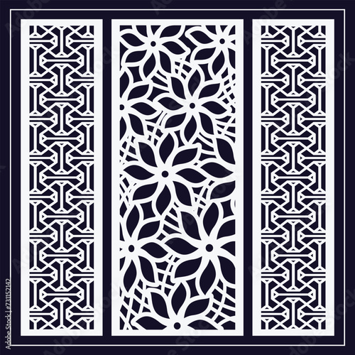 Jali design for graphic and plywood, partition, foam, acrylic and CNC machine cutting.