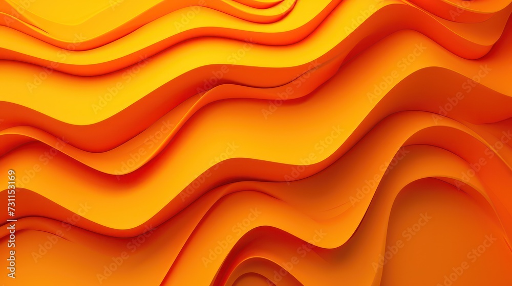3D Abstract Background with Wavy Shape in orange Spectrum 3D Abstract Background with Wavy Shape in orange Spectrum