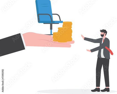 Decline proposition. business man make denial gestures and refuse from offer or suggestion.

