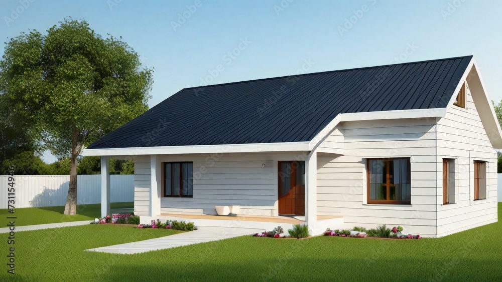 3d house model rendering on white background, Clean and precise 3D illustration modern cozy house. Concept for real estate or property. 3d house model rendering on white background, Clean and precise 3D illustration modern cozy house. Concept for real estate or property.
