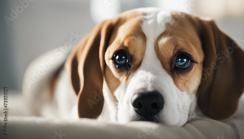 cute Beagle, isolated white background 