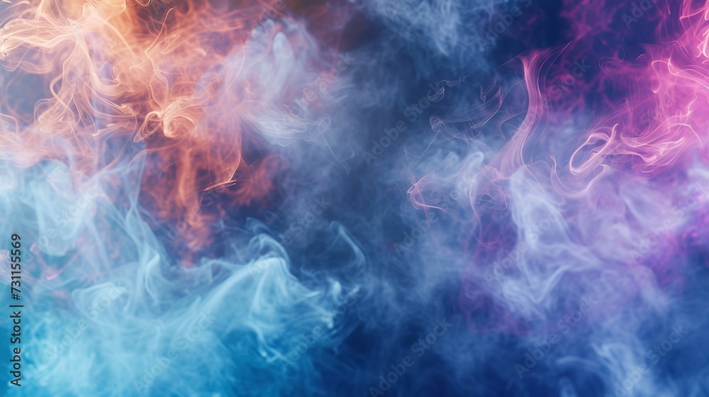 Diffusion Color Smoke Abstract Background - Cold