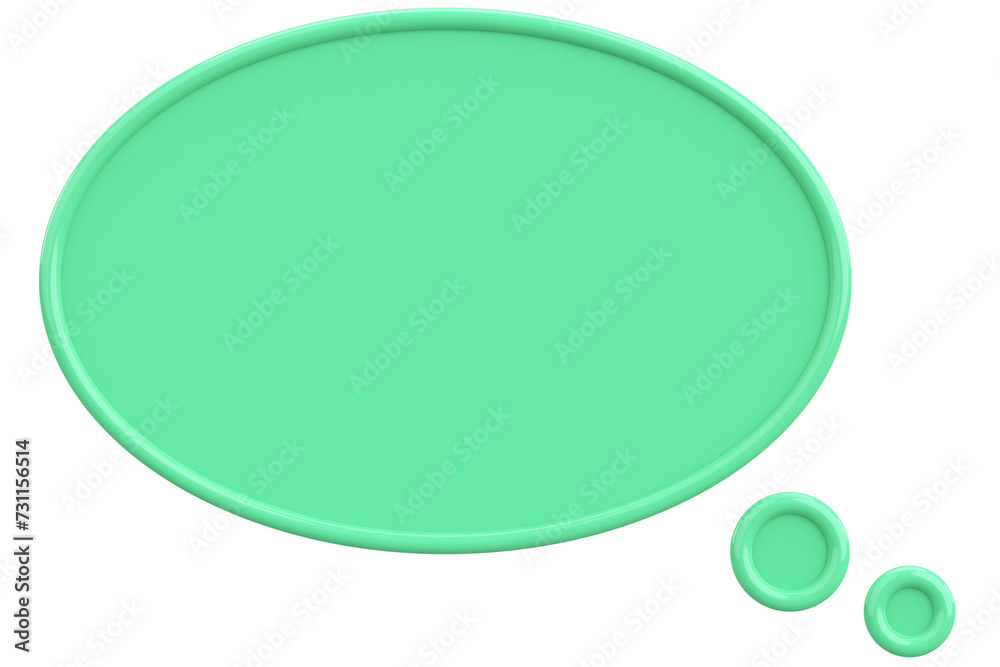 Speech Bubble. Text Box. 3D Illustration.