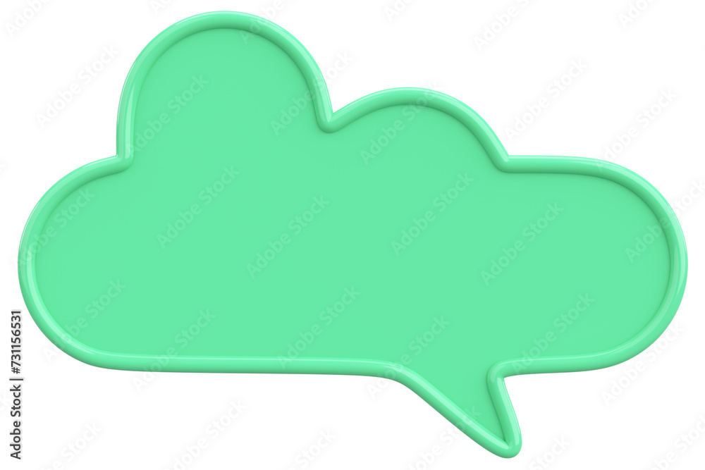 Speech Bubble. Text Box. 3D Illustration. Speech Bubble. Text Box. 3D Illustration.
