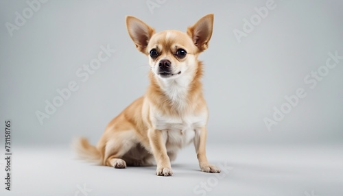 cute Chihuahua, isolated white background 