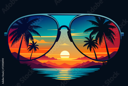 Stylish sunglasses icon vektor illustation