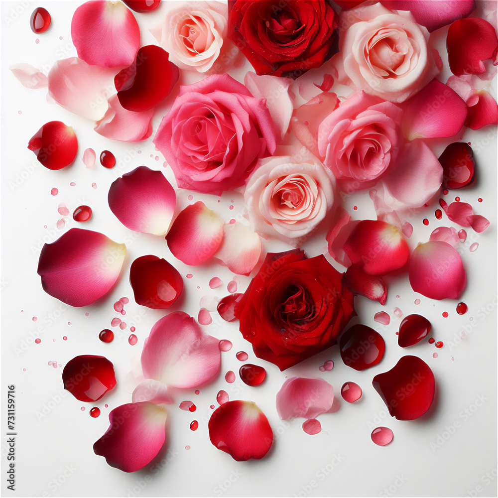 Rosas y pétalos románticos Rosas y pétalos románticos