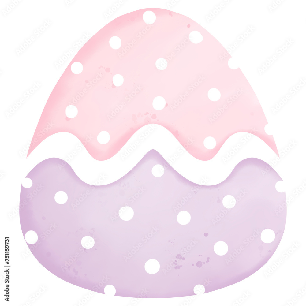 Naklejka premium Watercolor easter eggs