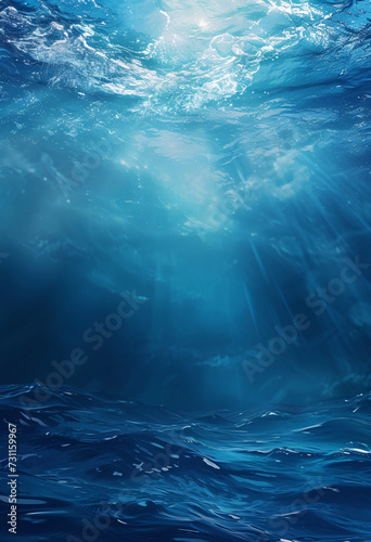 Serene Underwater Beauty: Sunlit Depths, Clear Blue Waters, and Vibrant Skies in a Tranquil Aquatic Scene © Grumpy