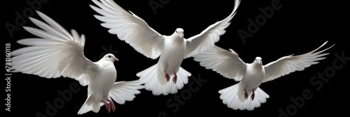 White Doves in Flight: A Symbolic Representation of Peace, Spirit, and Freedom