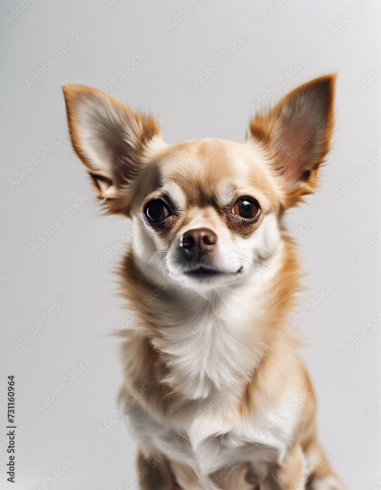 cute Chihuahua, isolated white background
