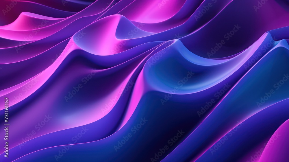 Obraz premium 3D Abstract Background with Wavy Shape in violet Spectrum