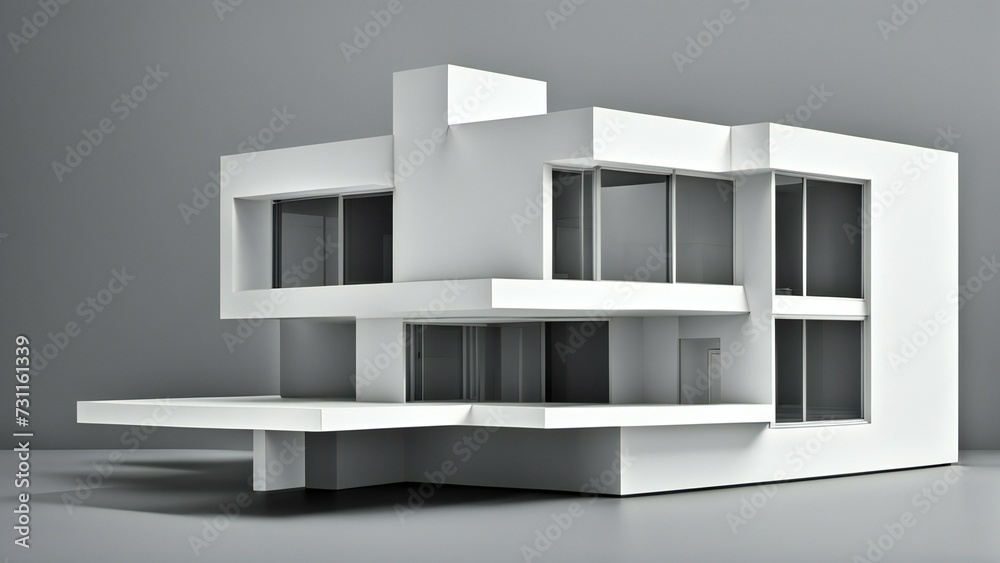 3d house model rendering on white background, Clean and precise 3D illustration modern cozy house. Concept for real estate or property. 3d house model rendering on white background, Clean and precise 3D illustration modern cozy house. Concept for real estate or property.
