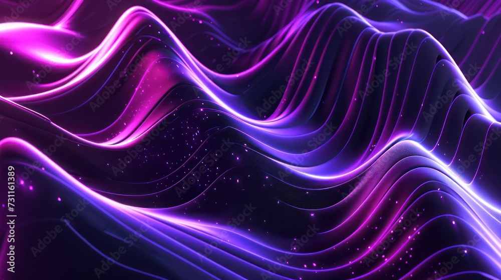 Abstract Background with 3D purple Wave Spectrum Abstract Background with 3D purple Wave Spectrum