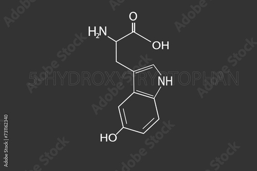 Hydroxytryptophan molecular skeletal chemical formula