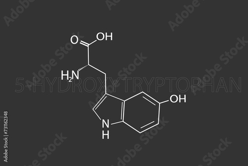 Hydroxytryptophan molecular skeletal chemical formula