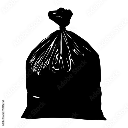Silhouette plastic bag black color only 