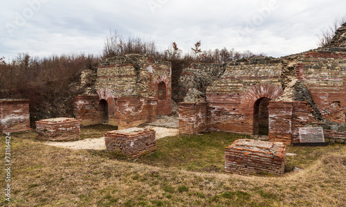 Remains of Gamzigrad (Felix Romuliana), UNESCO World Heritage Site near the city of Zajecar in east Serbia, ancient Roman complex of palaces photo