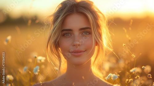 Young woman in sunlight. © Janis Smits