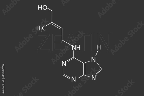 Zeatin molecular skeletal chemical formula.