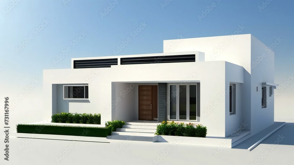 3d house model rendering on white background, Clean and precise 3D illustration modern cozy house. Concept for real estate or property. 3d house model rendering on white background, Clean and precise 3D illustration modern cozy house. Concept for real estate or property.