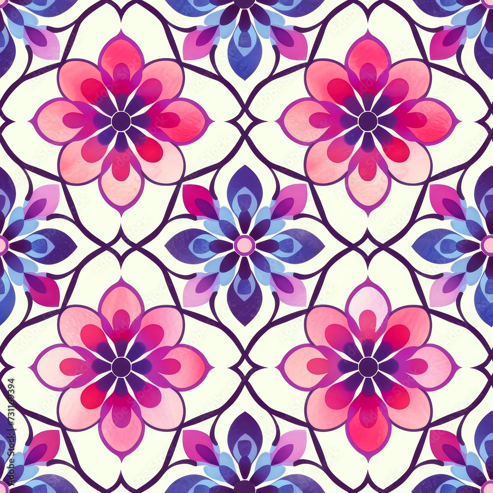 Pattern Tile for seamless backgrounds and for filling surfaces in soft colors, ai generated Pattern Tile for seamless backgrounds and for filling surfaces in soft colors, ai generated
