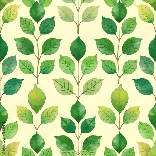 Green Pattern Tile for seamless backgrounds and for filling surfaces in soft colors  ai generated